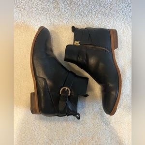 Kate Spade Saturday Black Short Moto Boots Size 7.5